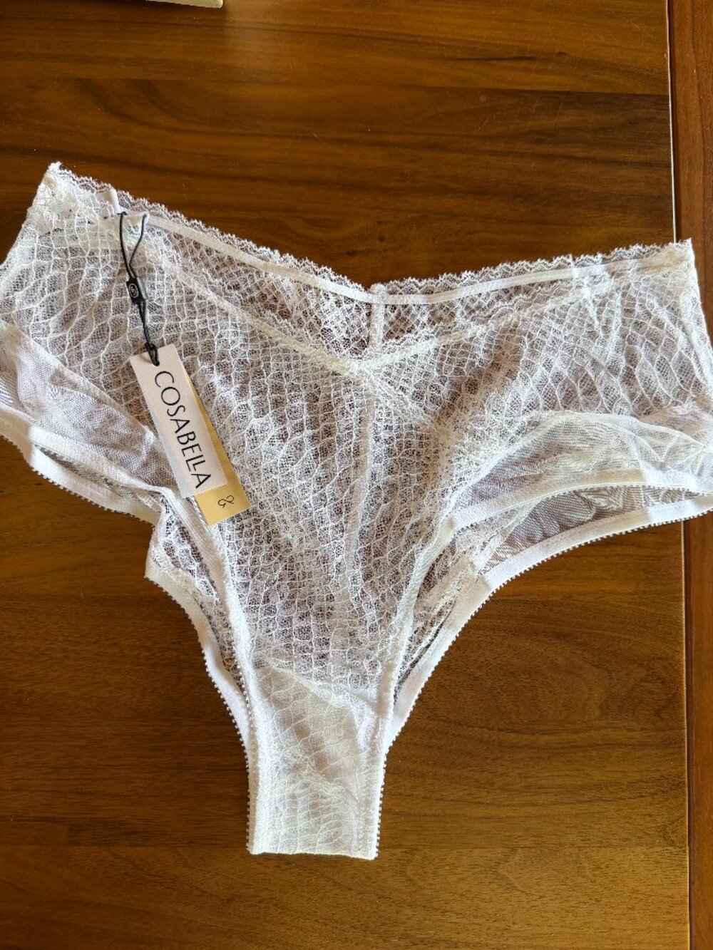 Cosabella Sutra Hotpant panty white lace medium nwt